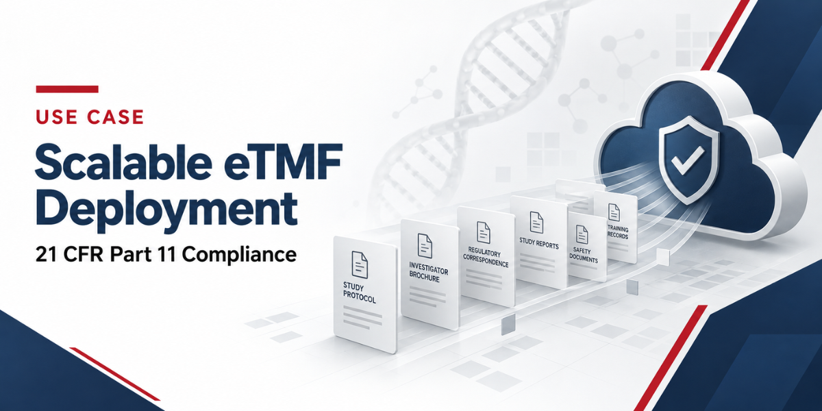 Scalable 21 CFR Part 11-compliant eTMF deployment for multi-sponsor gene therapy studies